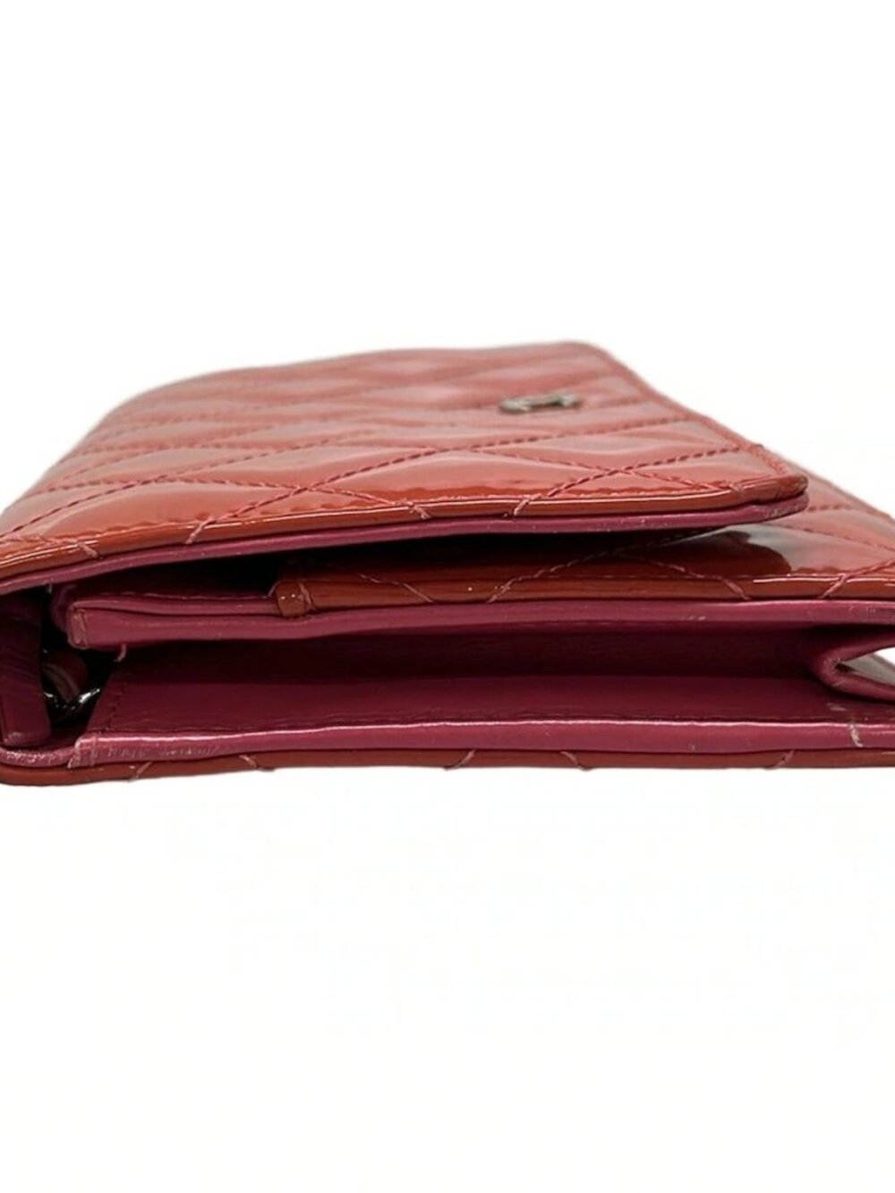 CHANEL Matelasse Pink Patent Leather Other Style Wallet - Picture 6 of 14